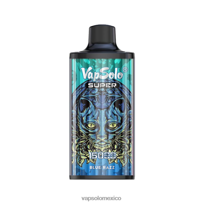 Vapsolo México - VapSolo SUPER vaporizador desechable Razz azul 4H2N8J14